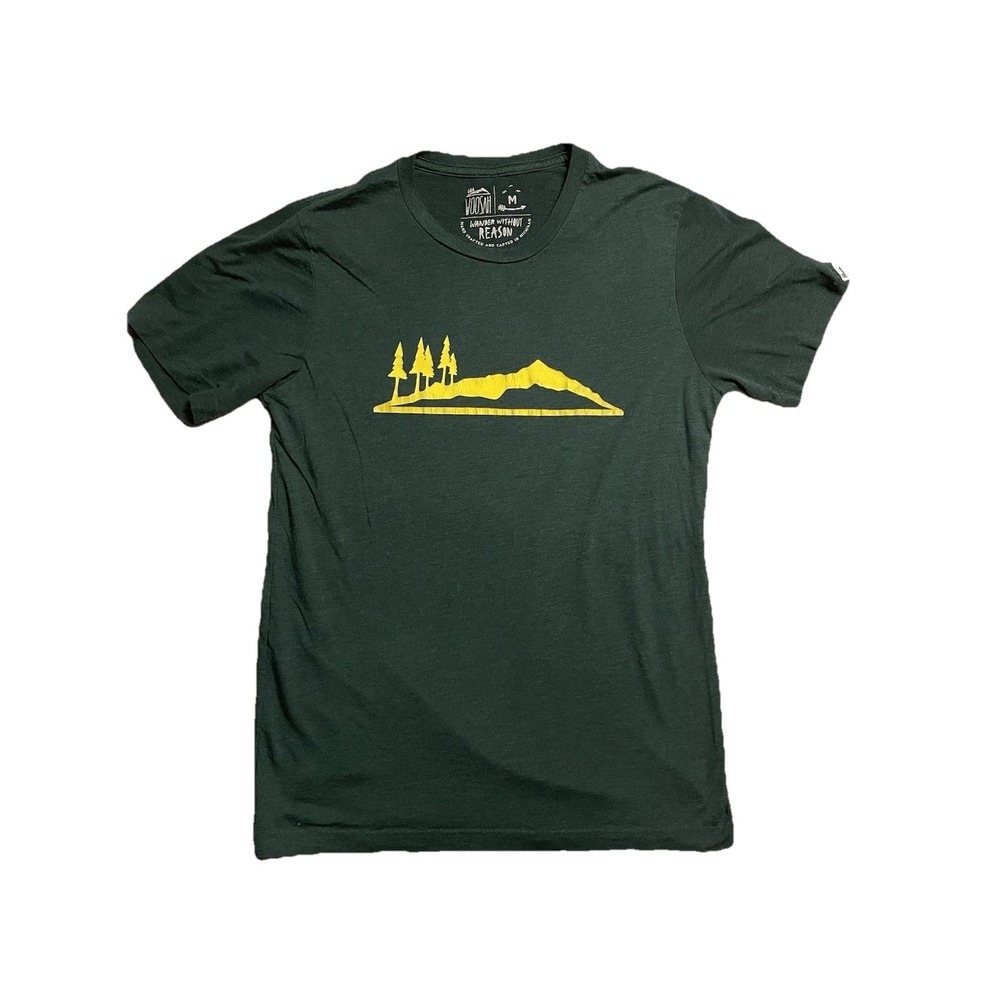 WOOSAH Wander Without Reason Unisex Medium  Green Tee Shirt
